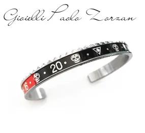 Bracciale speedometer COLLEZIONE SKULL rosso nero  SBR-0901-SKULL
